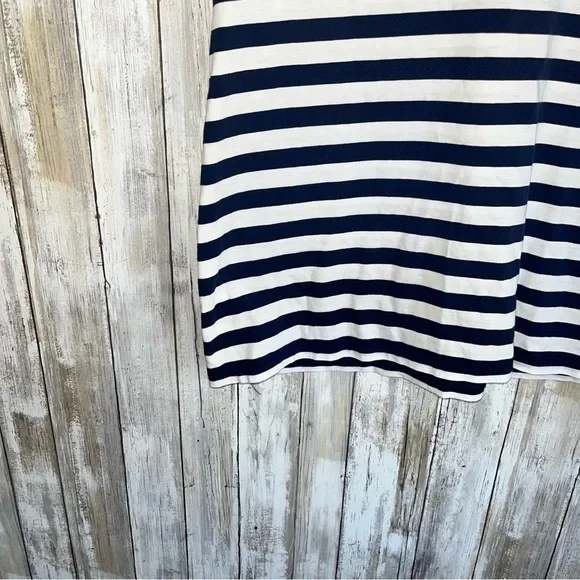 Polo Ralph Lauren Navy & White Stripe Women’s V Neck Tee XL - Picture 4 of 5